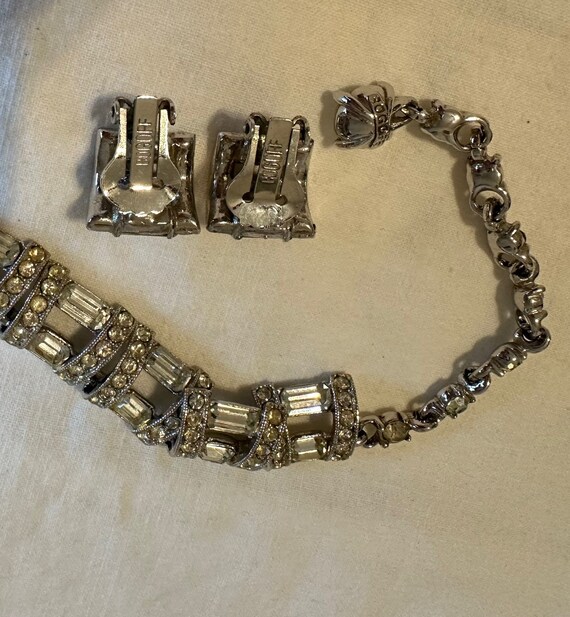 Vintage BOGOFF Rhinestone Necklace Crystals Set - image 4