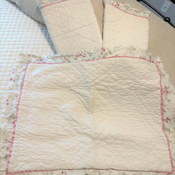 Simply Shabby Chic Rose Floral Quilted Standard Sham