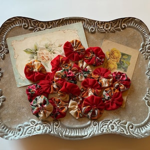 Vintage Paisley Yo-Yos, Wolle Yo-Yos
