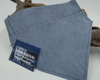 Hundehalstuch aus recyceltem Jeansstoff: Gestreiftes Halstuch für Hunde