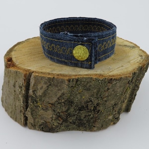 Recycled Denim Bracelet/Wristband/Denim Bracelet/Denim Jewellery/Recycled Jewellery