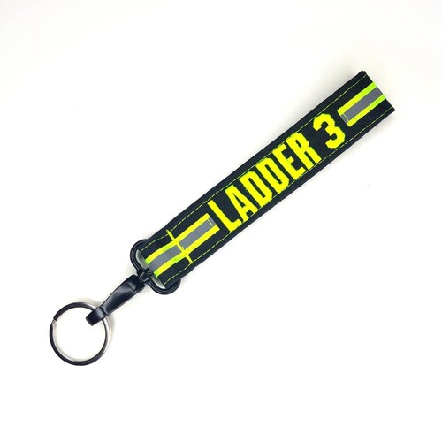 Personalized Firefighter Gift Genuine Leather Keychain. Gear - Etsy