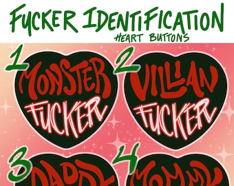 Fcker ID Heart Buttons
