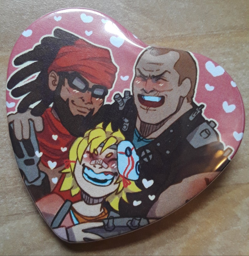 Bandit Borderfam Heart Button!