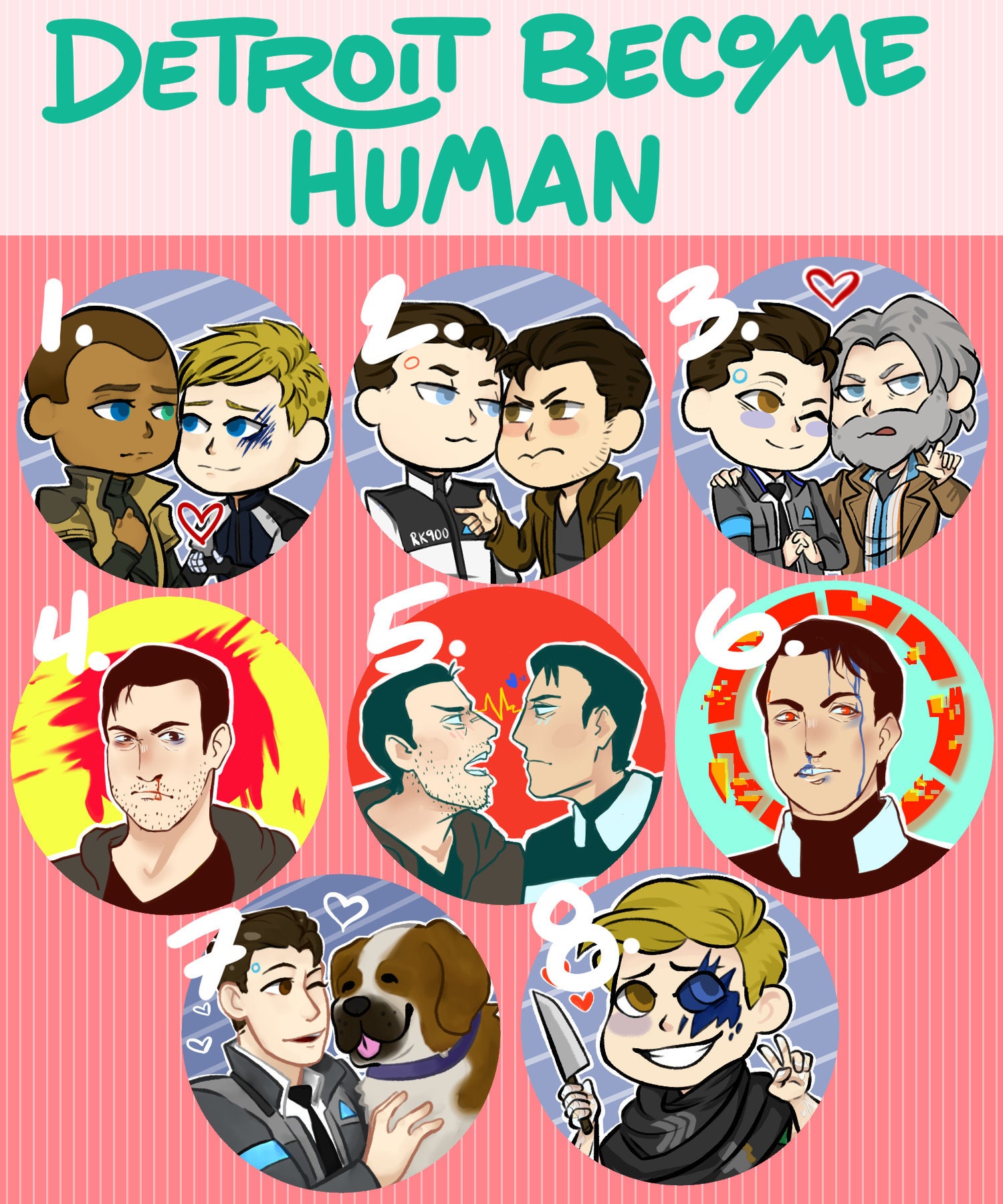 Detroit : Become Human (Conner/Markus/Simon) Sticker for Sale by