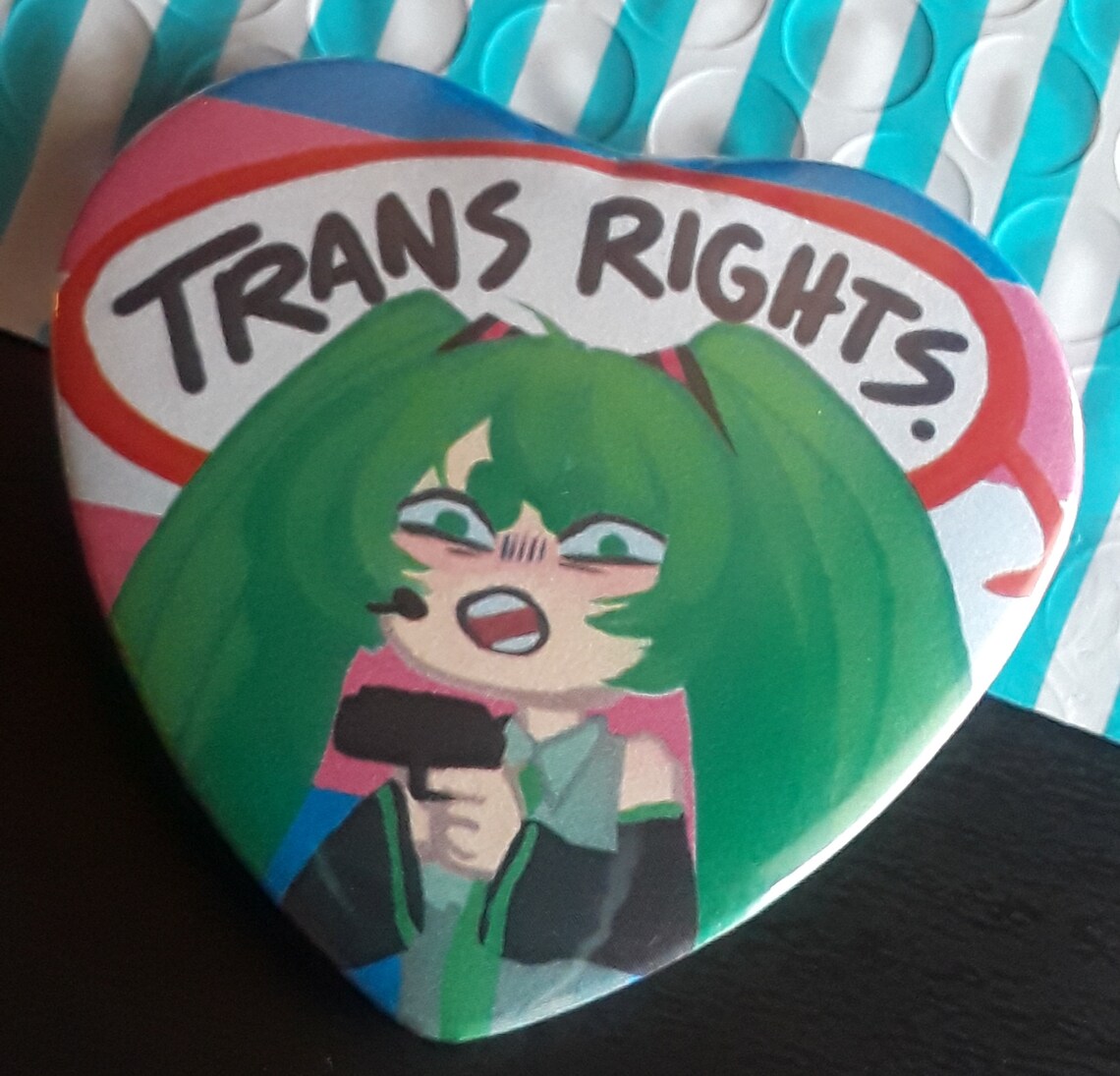 Trans Rights! Miku Heart Button - Etsy