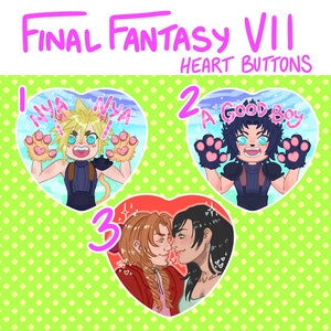 FF7 Remake Heart Buttons!