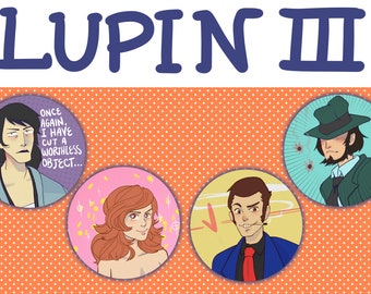 Lupin The Third Buttons