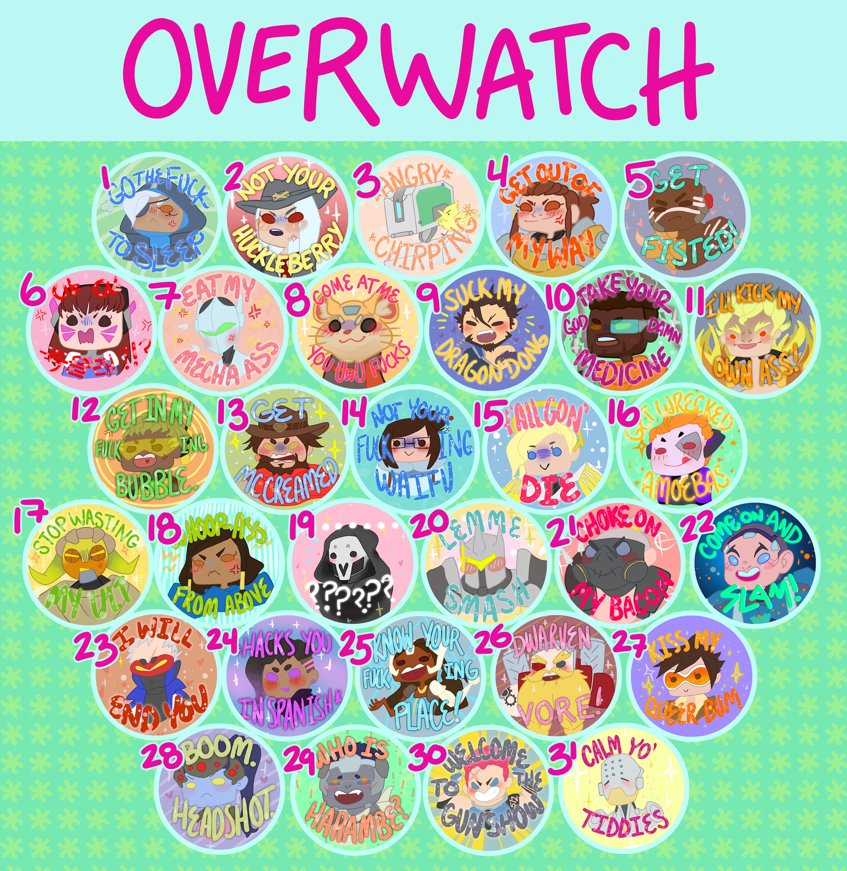 Overwatch Buttons - Etsy