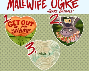 Malewife Ogre Heart Buttons!
