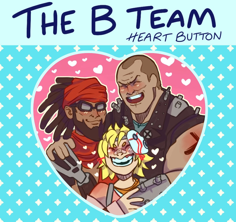 Bandit Borderfam Heart Button!