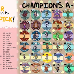 League of Legends Champion Buttons