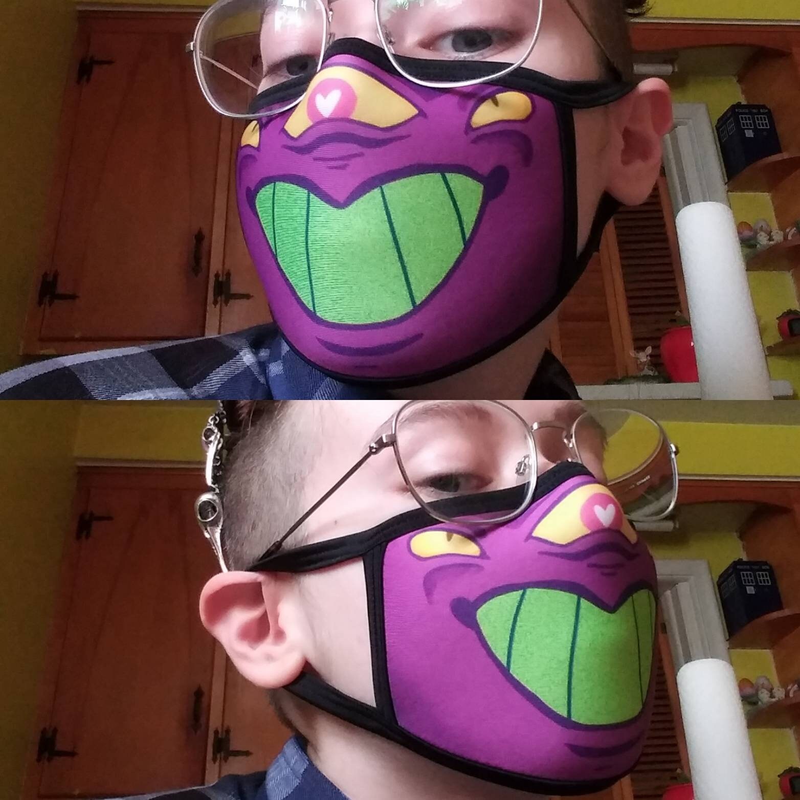 Purple Grin Mouth Mask | Etsy