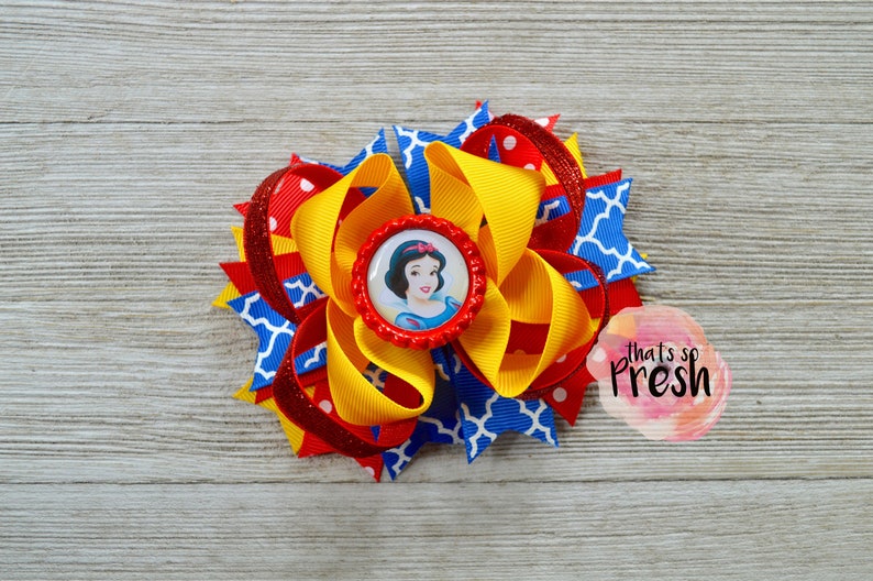 Snow White Hair Bow Snow White Bow Disney Princess Hair Bow Etsy