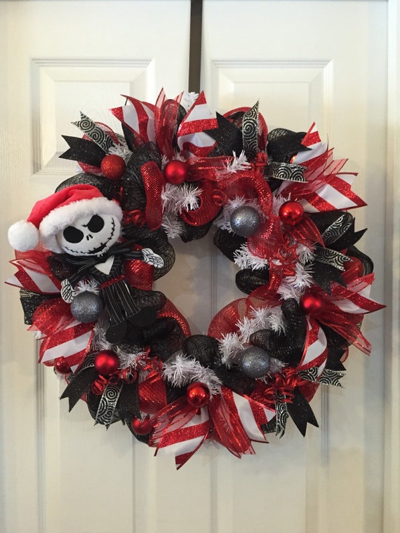 Nightmare Before Christmasjack Skellington Wreathchristmas Etsy