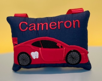 Personalized Car Tooth Fairy Pillow – Pocket for Boys