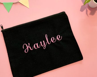 Cosmetic bag/ Pencil bag, make up bag, school bag, personalized pencil bag