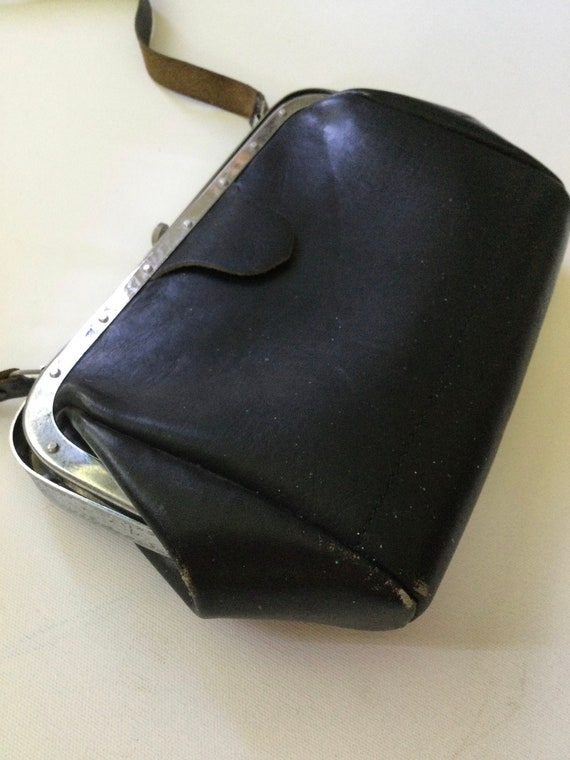 Japanese Train Vintage Leather Bag -It is a bag f… - image 5