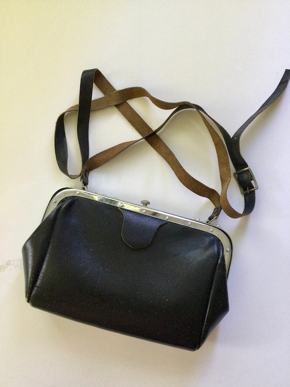 Japanese Train Vintage Leather Bag -It is a bag f… - image 1