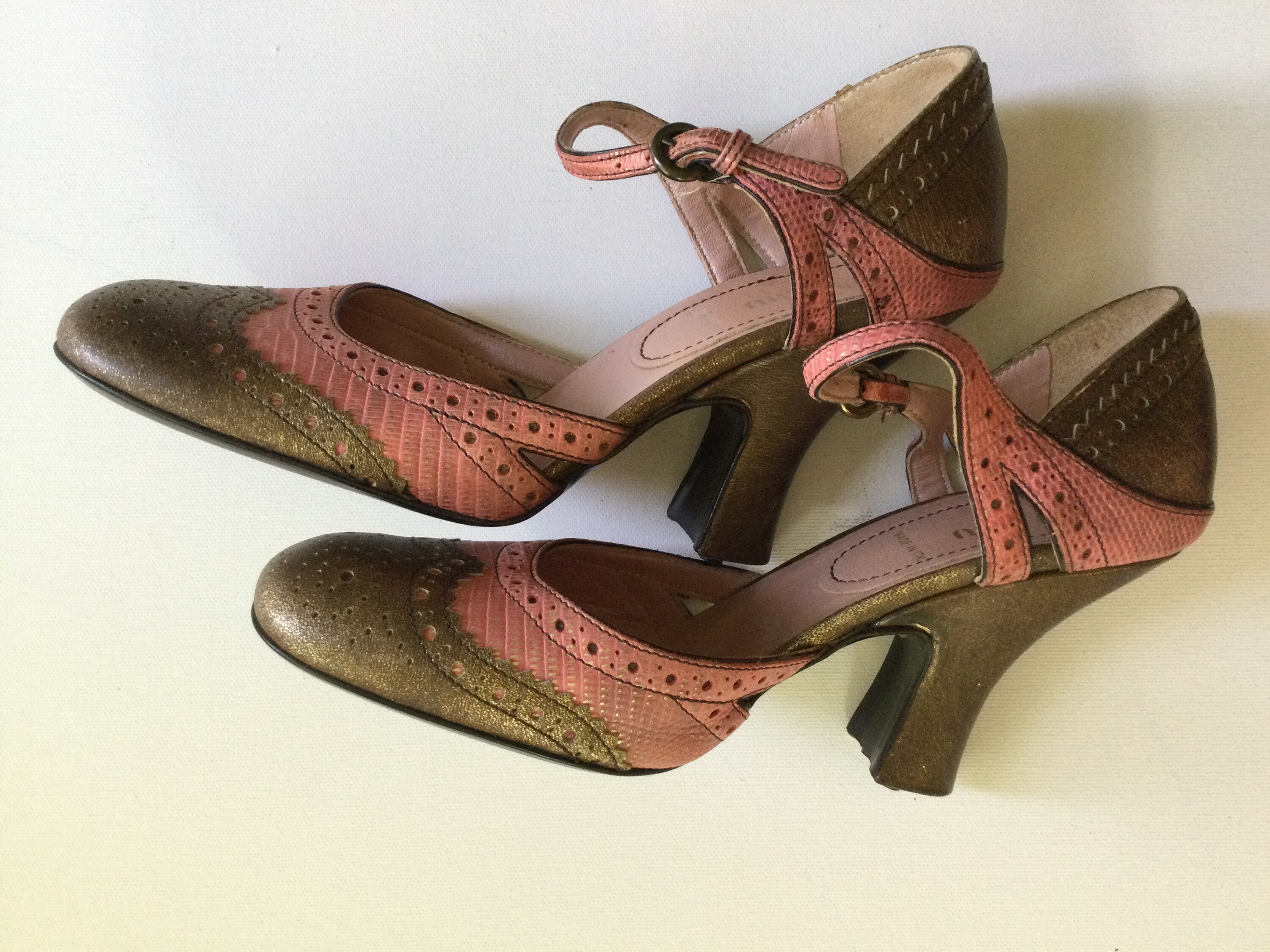 Mark Down! MIU MIU Vintage Retro Pumps,2002 AW, 10s, Bronze