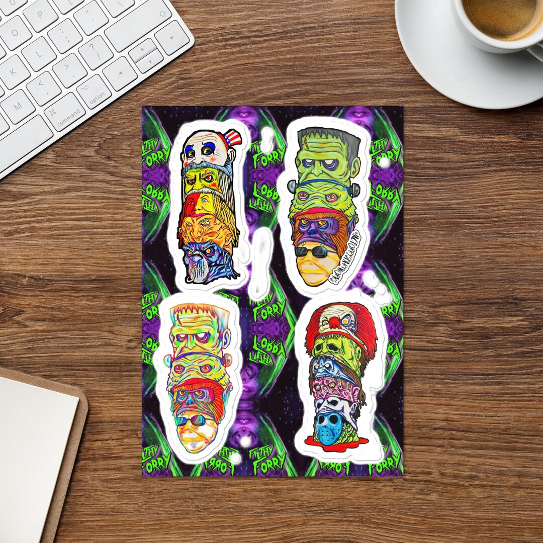 HORROR Totems Sticker Sheet Etsy