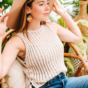 Leopard Print Earring Animal Print Abstract Design Funky Jewelry Gift Women Statement Accessory Lightweight Paper Circle Geometric Shape image 8