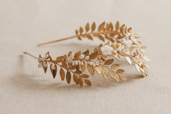 MEADOW // Bridal Gold Leaf Vine Crown: Boho Laurel Wreath Headpiece for Your Wedding Day - Etsy MEADOW // Bridal Gold Leaf Vine Crown: Boho Laurel Wreath Headpiece for Your Wedding Day - Etsy