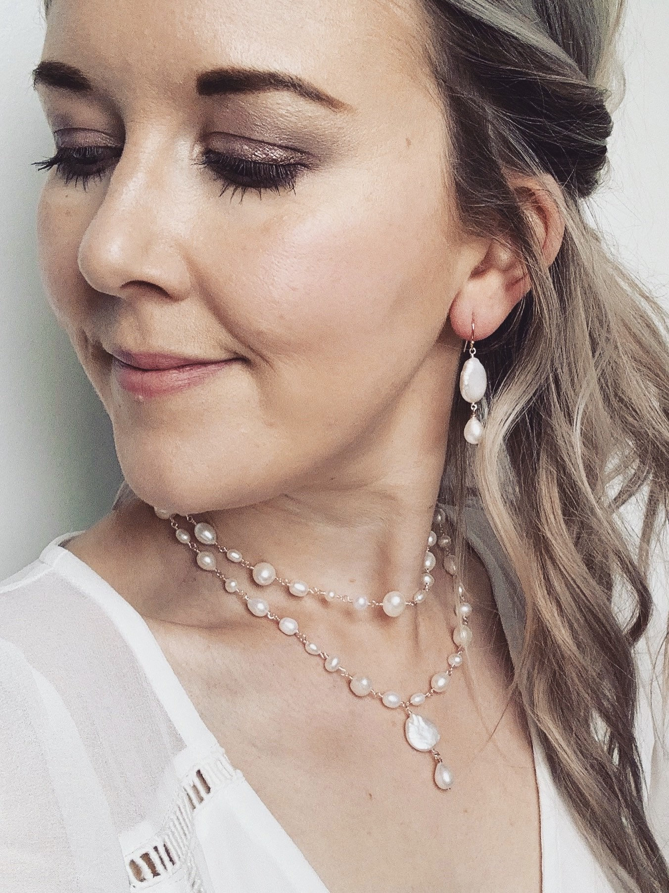 Bridal Boho Backdrop Necklace Layered 
