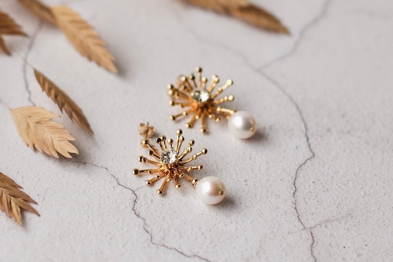Golden Rays Crystal Sun Earrings Golden Rays Crystal Sun Earrings