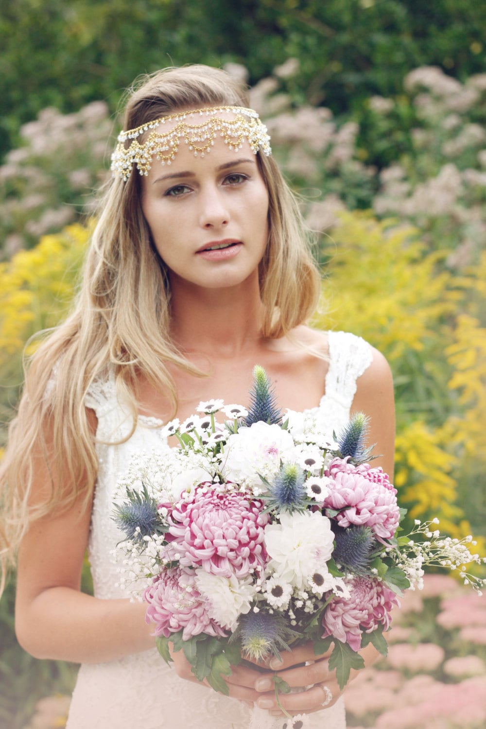 teardrop bridal headpieces