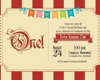 Carnival/Fair Birthday Invitation