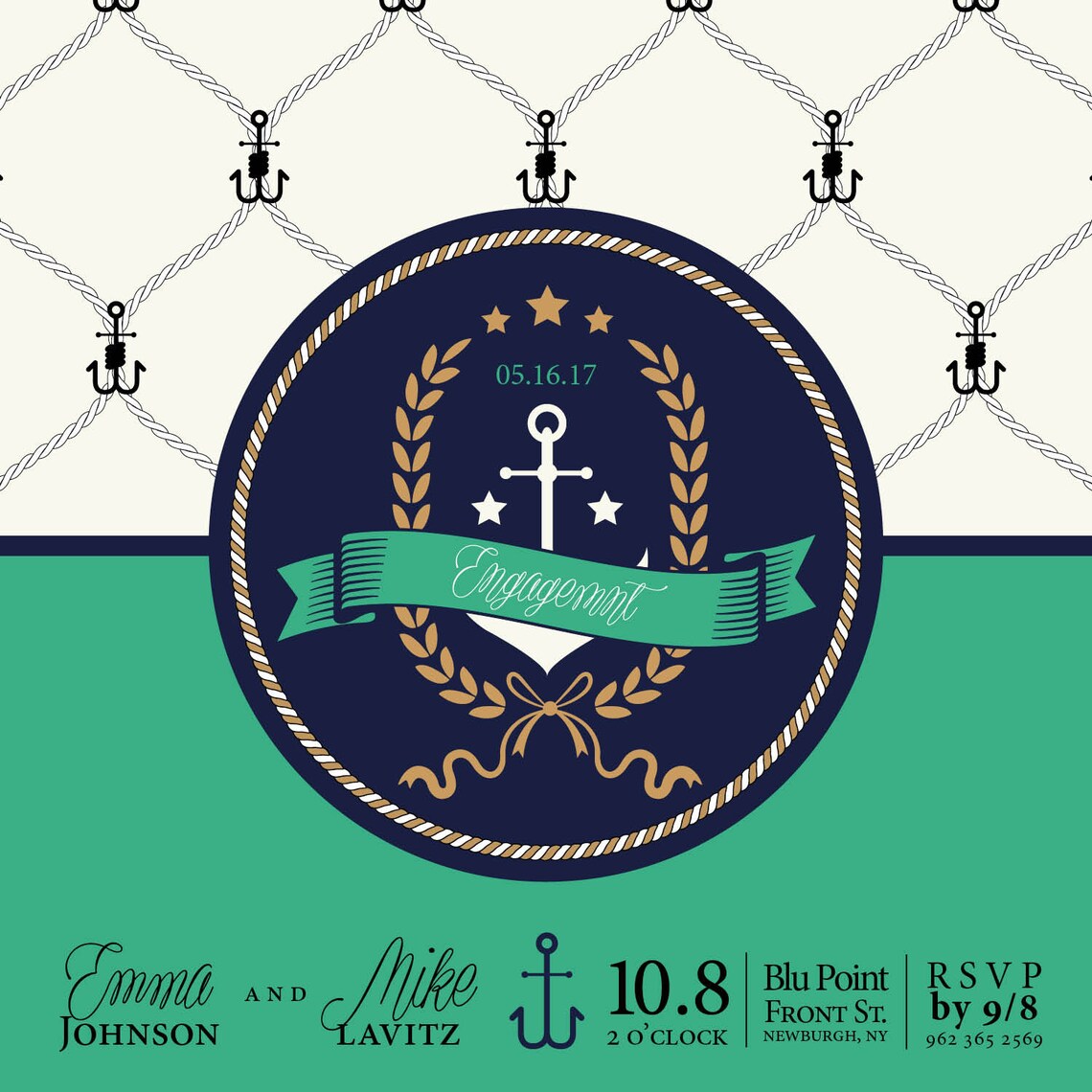 Nautical Theme Invitation - Etsy