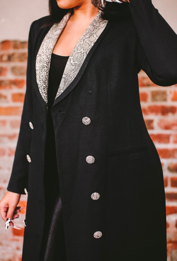 Vintage Black Leopard Jacket