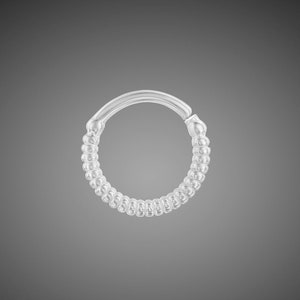 Small 925 Silver Septum Ring, Dainty Septum Ring, Thin Septum Ring, Tribal Septum Ring 16g/18g, Indian Nose Piercing, Tiny Septum Jewelry