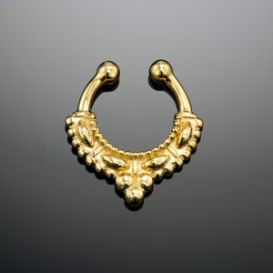 Fake Septum Ring Gold Nose Cuff Faux Septum Jewelry Fake Nose Ring Septum Cuff Septum Clip Nose Jewelry SAGIA