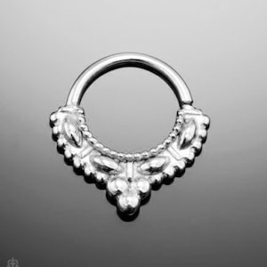 Silver Septum Ring, Piercing Jewelry, Rook Earring, Helix Hoop, Daith Piercing, Cartilage Jewelry, Tragus Earring, Gold Piercing, 16g, 18g