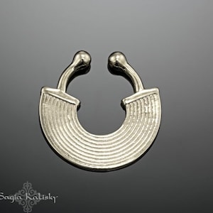 No Piercing Septum, Silver Fake Septum Ring, Fake Nose Ring, Faux Septum, Fake Nose Piercing, Clip On Septum Ring, Tribal Septum, Big Septum