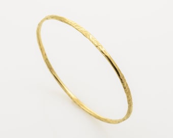 Moroccan Bangle Bracelet, Thin Gold Bracelet For Women, Minimalist Hammered Bangle, Moroccan Jewelry, Stackable Bracelet, Boho Bracelet