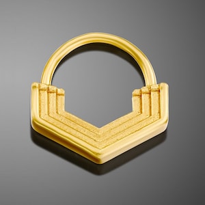 14k Solid Gold Septum Ring, Septum Ring 16g/18g, 14k Gold Nose Ring, Septum Piercings, Septum Jewelry, 14k Solid Gold Piercing For Men