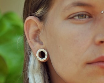 6-14mm Ear Tunnels, Unique Sterling Silver Ear Tunnels, Tunnel