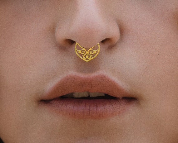 Etsy gold shop septum ring