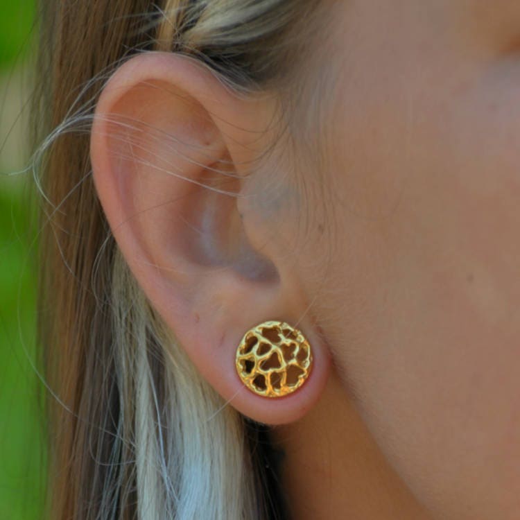 Ear Plug Ear Gauge Plug Jewelry Brass Plug Gold Gauges Etsy