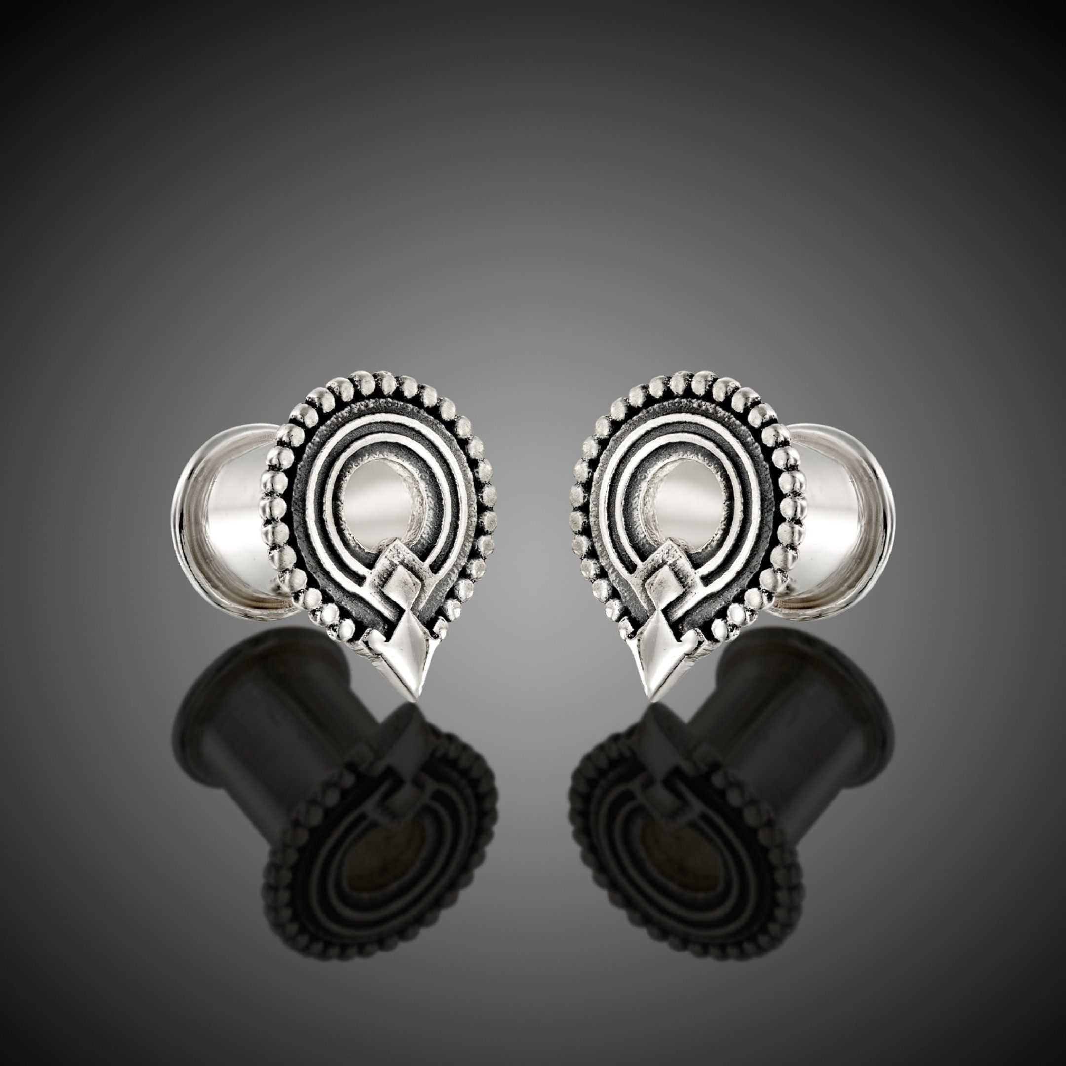 Silver Tunnel Plugs Silver Ear Plugs Silver Ear Tunnels Ear Etsy