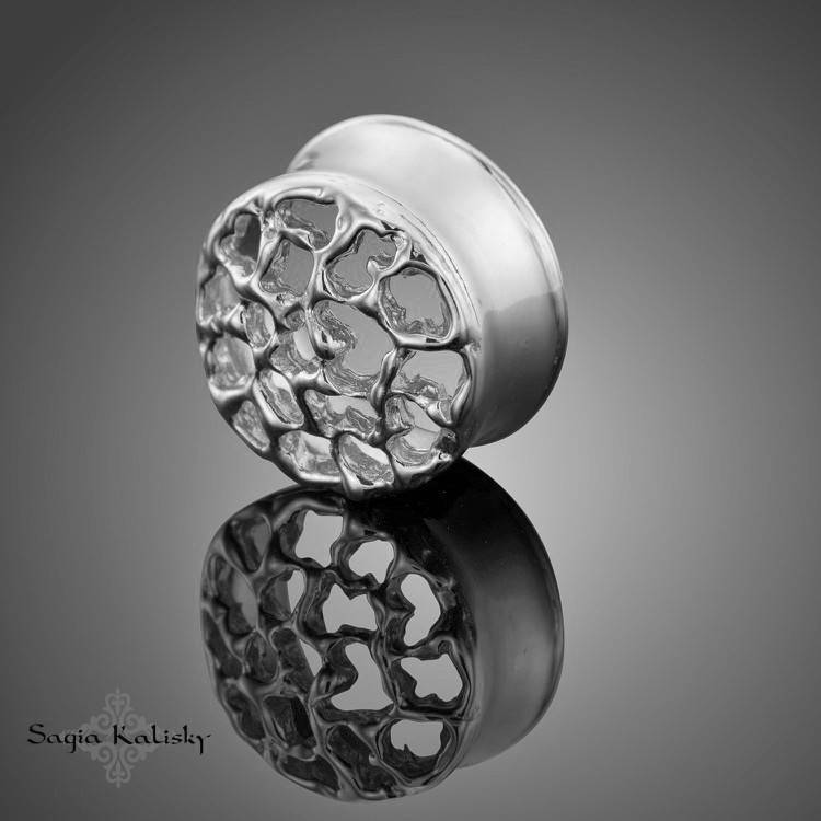 Silver Plugs Jewelry Silver Ear Gauges in 7mm 1g 9mm Etsy