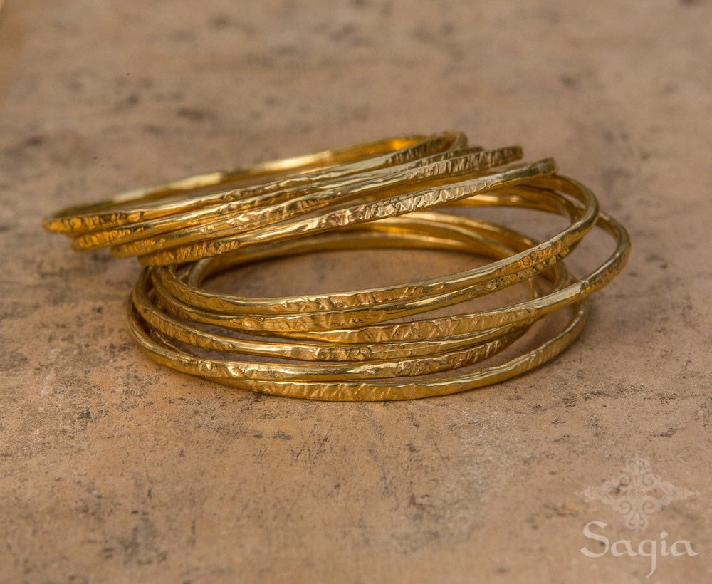 Moroccan Bangle Bracelet Thin Gold Bracelet for Women Etsy