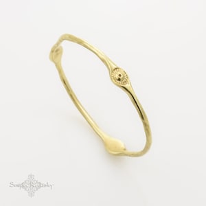 Gold Plated Bangle Bracelet For Women, Thin Gold Bangle Bracelet, Stackable Bracelet, Boho Jewelry, Moroccan Bracelet, Ethnic Bracelet