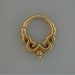 Septum Ring Tribal Septum Gold Nose Ring 24 kt Gold Septum Jewelry Septum Nose Septum Original Made By Sagia 