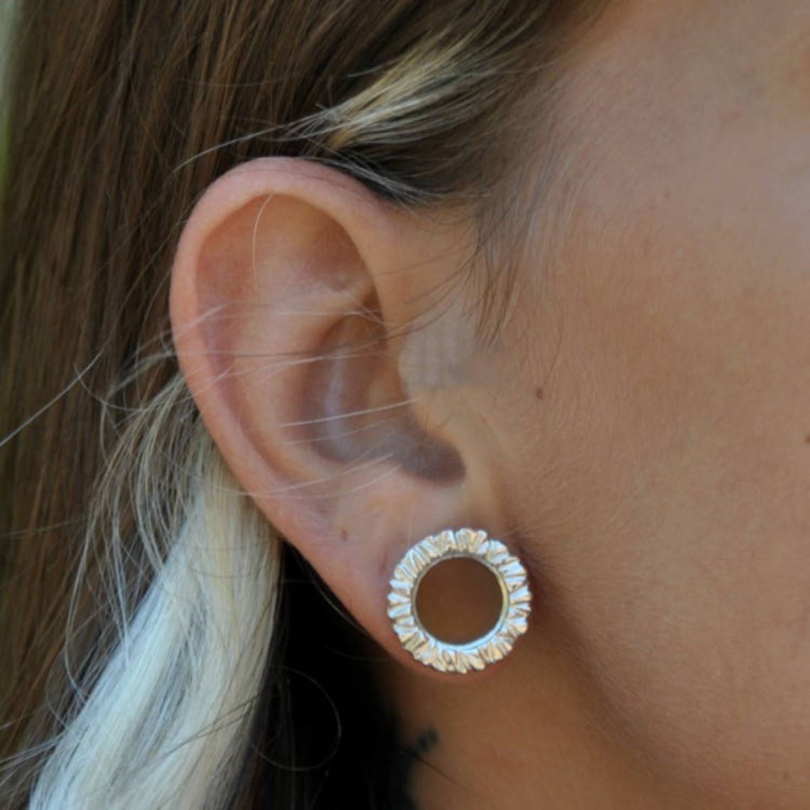 Gauge Jewelry Tunnels Ear Tunnel Silver Tunnel Sterling Etsy