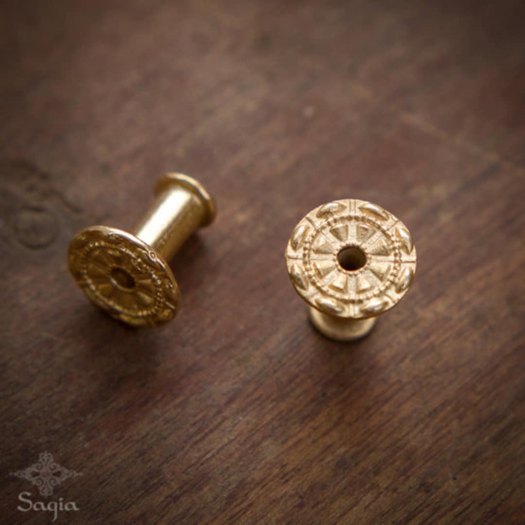 Tunnels, Brass Tunnel, Tribal Ear Tunnels, 4 Mm Tunnel, Stretched Lobes