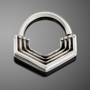 Nose Piercing, Silver Septum Ring 16g/18g, Septum Piercing Jewelry, Nose Jewelry, Silver Nose Ring, Unique Septum Ring, Cool Septum Ring
